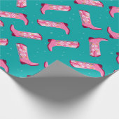 Cowboystiefel und Blume Geschenkpapier (Ecke)