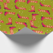 Cowboystiefel und Blume Geschenkpapier (Ecke)