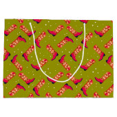 Cowboystiefel und Blume Große Geschenktüte (Rückseite)