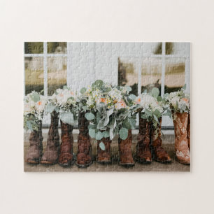 Cowboystiefel und Blume Puzzle