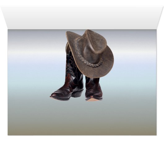 Cowboystiefel und Hut (Innenansicht Horizontal (Unten))