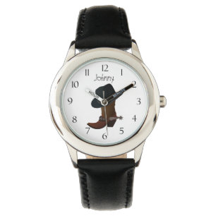 Cowboystiefel und Hut Armbanduhr