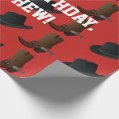 Cowboystiefel-und Hut-Geburtstag Geschenkpapier (Ecke)