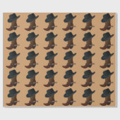 Cowboystiefel und Hut Geschenkpapier (Flach)