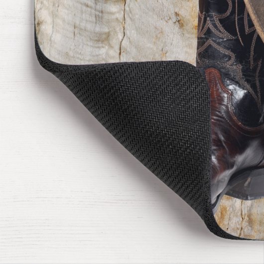 Cowboystiefel und Hut Mousepad (Ecke)
