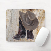 Cowboystiefel und Hut Mousepad (Mit Mouse)