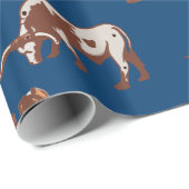 Cowboystiefel und Longhorn-Ochse-Western Geschenkpapier (Rolleneckpunkt)