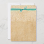 Cowboystiefel und Spitze-Hochzeits-Einladung Einladung (Rückseite)