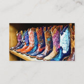 Cowboystiefel Visitenkarte (Rückseite)