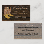 Cowboystiefel-Western-Thema Visitenkarte (Vorne/Hinten)