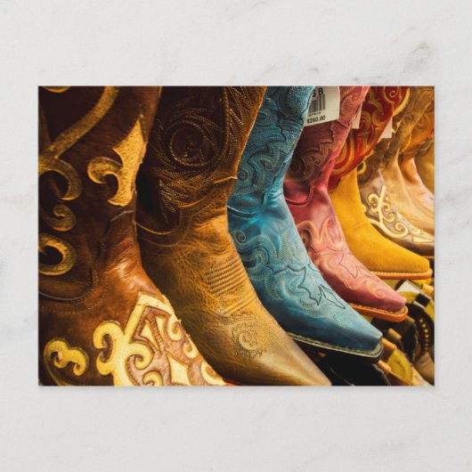 Cowboystiefel zum Verkauf, Arizona Postkarte (Vorderseite)