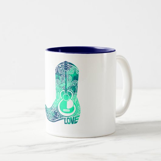 Cowboystiefel Zweifarbige Tasse (VorderseiteRechts)