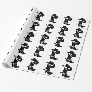 Cowboystiefelhut Geschenkpapier