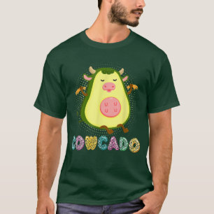 Cowcado Funny Avocado Vegan Vegetarier Kuh Bauer T-Shirt