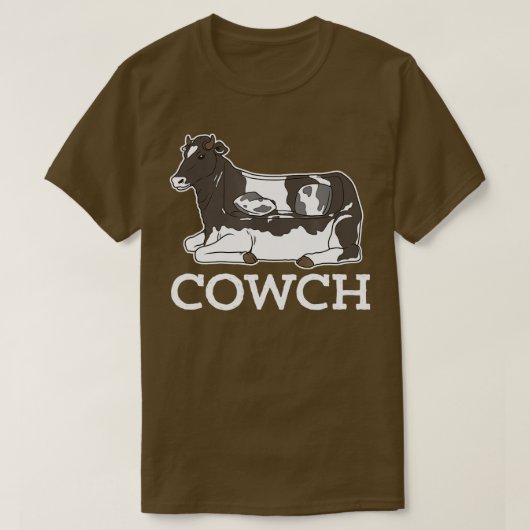 Cowch Funny Cow Couch Rind Farm Tiere T-Shirt (Design vorne)
