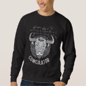 Cowculator Highland Cow Farmer Grass Puppy Math Sweatshirt (Vorderseite)