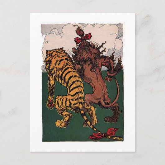 Cowerdly Lion und Tiger Postkarte (Vorderseite)