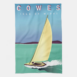Cowes ist eine Art Reiseplakat. Geschirrtuch