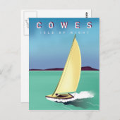 Cowes ist eine Art Reiseplakat. Postkarte (Vorne/Hinten)