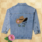 Cowgal Hat Cat Eyes Denim Jacket Jeansjacke