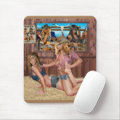 COWGIR CATFIGHT WRESTLING MOUSEPAD (Mit Mouse)
