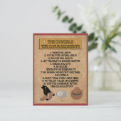 Cowgirl 10 Gebote POSTCARD Postkarte (Stehend Vorderseite)