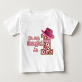 Cowgirl 1. Geburtstag Baby T-shirt (Vorderseite)