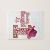 Cowgirl 1. Geburtstag Puzzle (Horizontal)