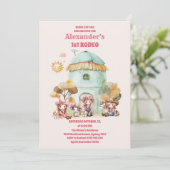 Cowgirl 1. Rodeo Erster Geburtstag Einladung (Stehend Vorderseite)