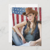 Cowgirl 5 postkarte (Vorne/Hinten)