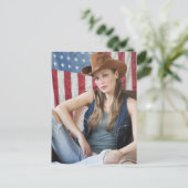 Cowgirl 5 postkarte (Stehend Vorderseite)