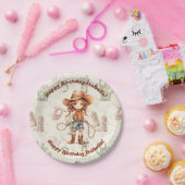Cowgirl 5th Birthday Bash Einladung Pappteller (Party)