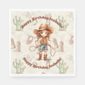 Cowgirl 5th Birthday Bash Einladung Serviette (Vorderseite)
