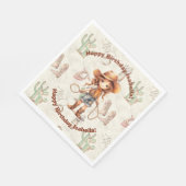 Cowgirl 5th Birthday Bash Einladung Serviette (Ecke)