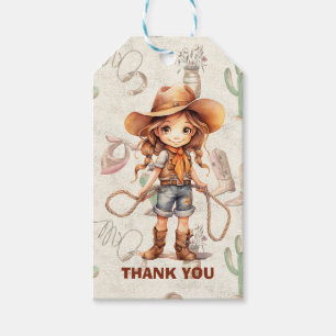 Cowgirl 5th Birthday Bash Geschenkanhänger