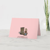 Cowgirl Abschluss Boot & Spur - Western Karte (Rückseite)