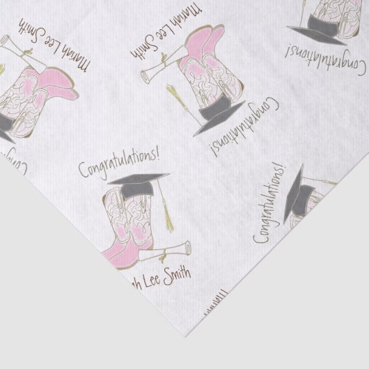 Cowgirl Abschluss Country Western Party Seidenpapier (Detail)