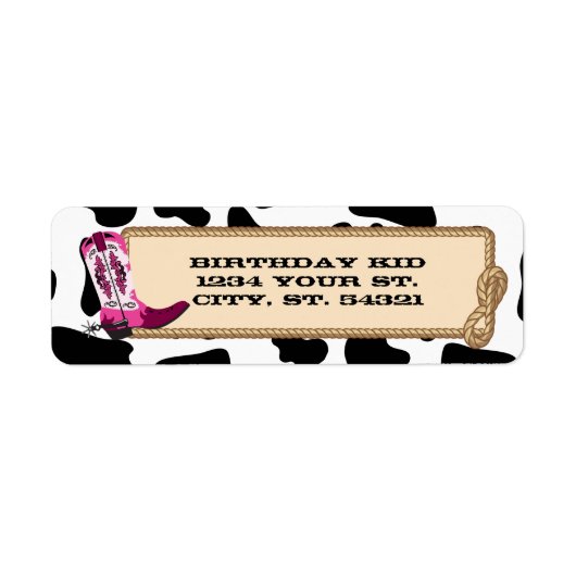 Cowgirl Address Labels (Vorne)