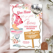 Cowgirl Adult Birthday Hoedown Invitation Einladung
