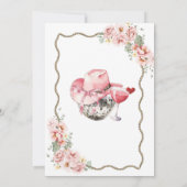 Cowgirl Adult Birthday Hoedown Invitation Einladung (Rückseite)