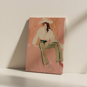 Cowgirl Aesthetic Stretted Leinwanddruck