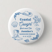 Cowgirl am Blue Ocean Bachelorette Button (Vorderseite)