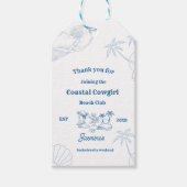 Cowgirl am Blue Ocean Bachelorette Geschenkanhänger (Vorderseite)