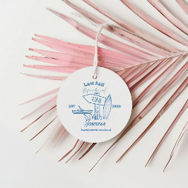 Cowgirl am Blue Ocean Bachelorette Geschenkanhänger