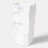 Cowgirl am Blue Ocean Bachelorette Geschenkschachtel (Rückseite)