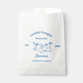 Cowgirl am Blue Ocean Bachelorette Geschenktütchen (Vorderseite)