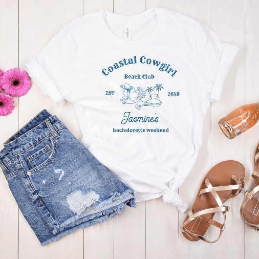 Cowgirl am Blue Ocean Bachelorette T-Shirt