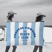 Cowgirl am Strand Der Beach Club Blue Cabana Strei Zubehörtasche