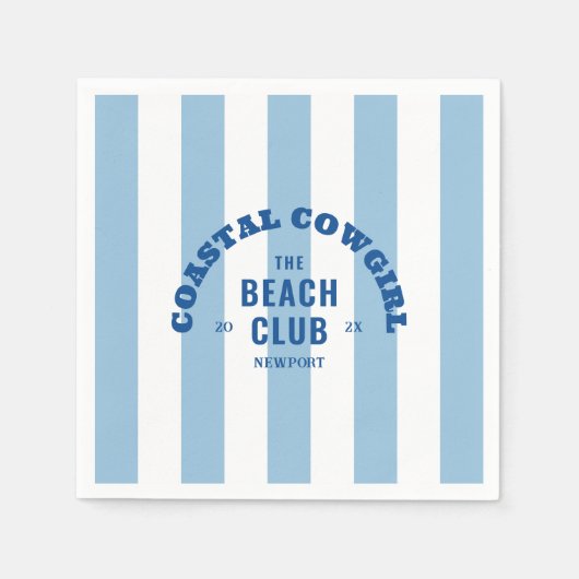 Cowgirl an der Küste Der Beach Club Denim Cabana S Serviette (Vorderseite)