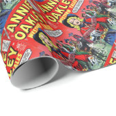 Cowgirl Annie Oakley Geschenkpapier (Rolleneckpunkt)